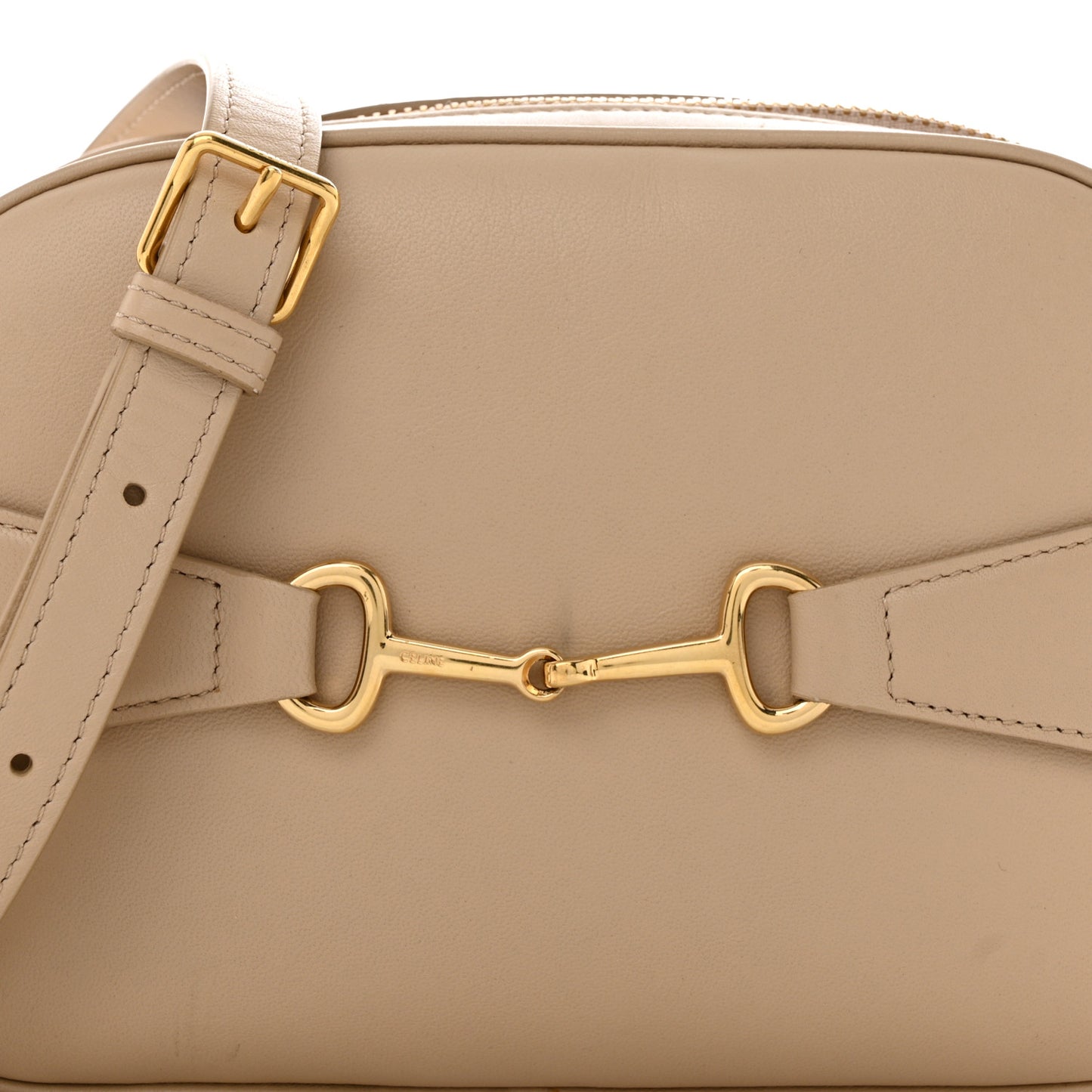 Calfskin Crecy Camera Bag Beige