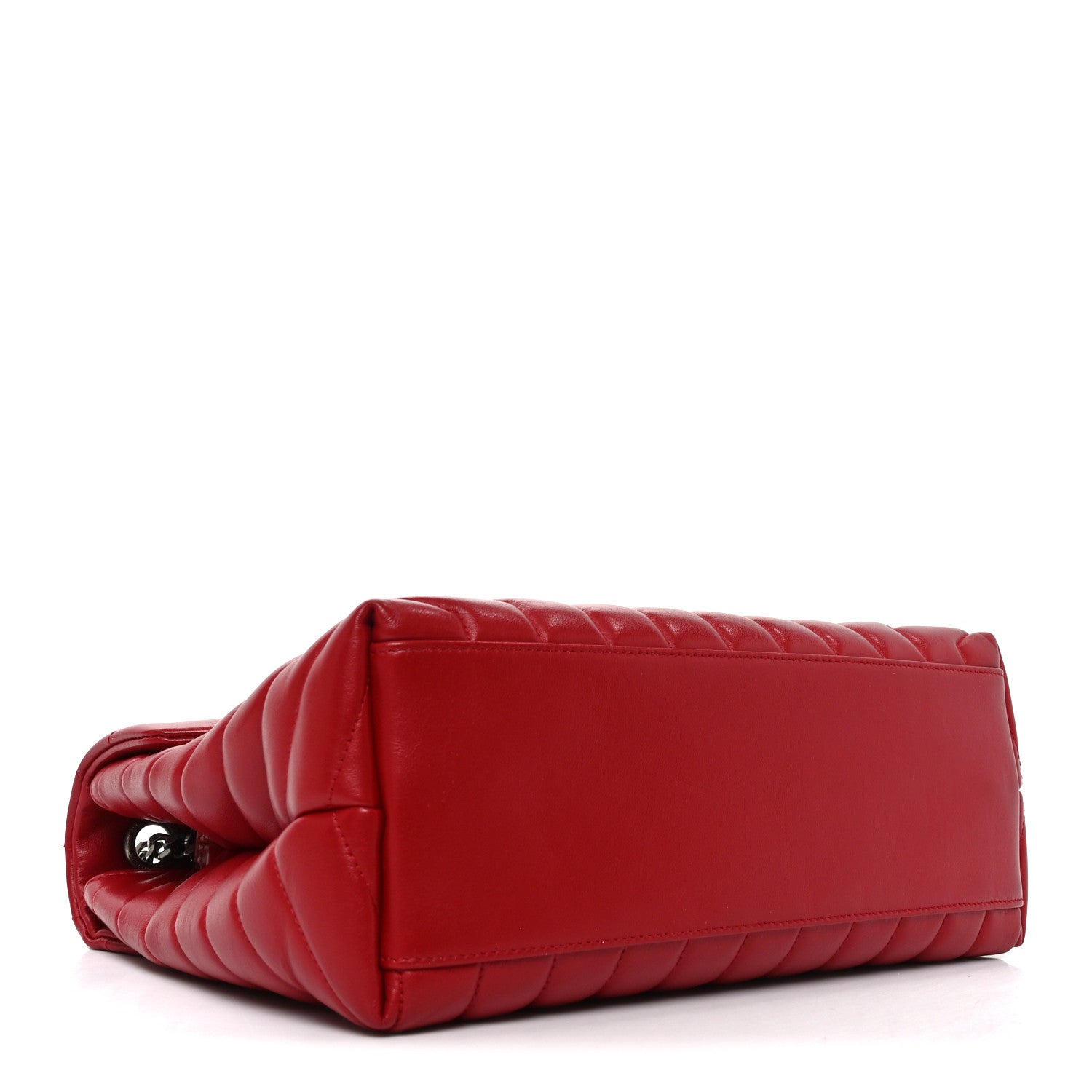 Saint Laurent Calfskin Y Quilted Monogram Medium Loulou Chain Satchel Red 4 of 9
