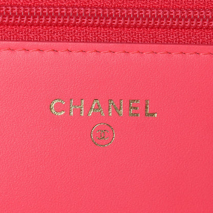 Chanel Patent Calfskin Quilted Boy Wallet On Chain WOC Pink 9 of 12