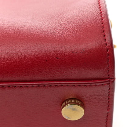 Saint Laurent Calfskin Baby Monogram Cabas Red 13 of 14