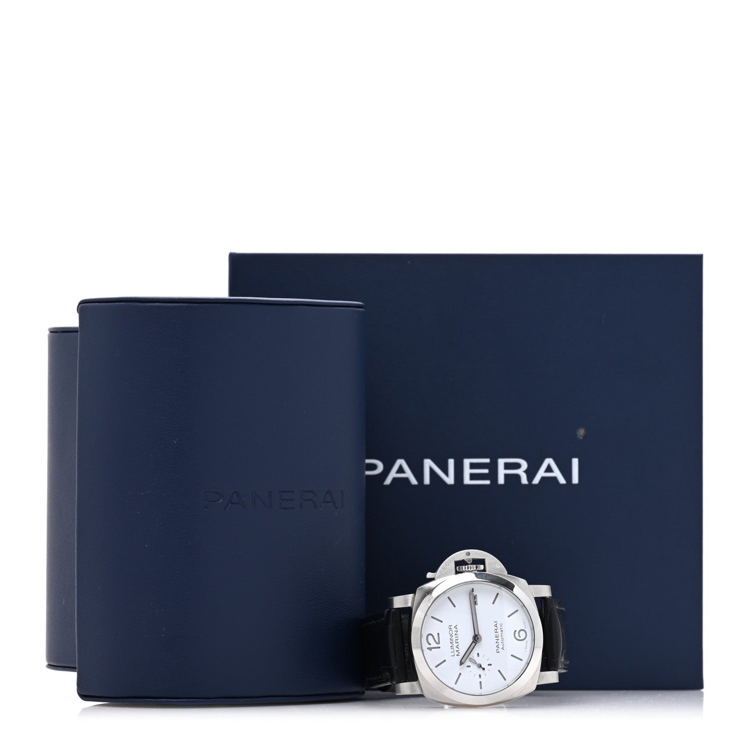 Panerai Stainless Steel Alligator 40mm Luminor Quaranta Automatic Watch White PAM01371 5 of 5