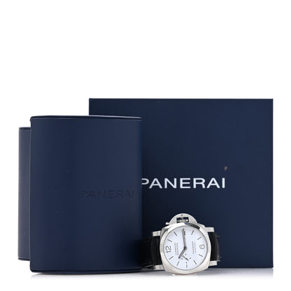 Panerai Stainless Steel Alligator 40mm Luminor Quaranta Automatic Watch White PAM01371 5 of 5
