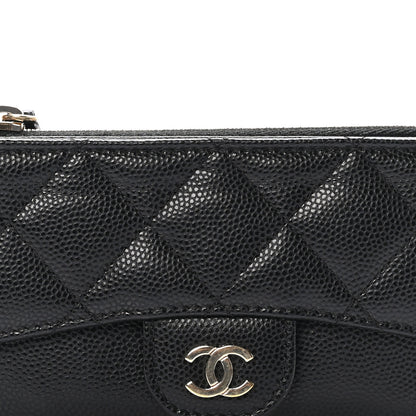 Chanel Caviar Quilted Flap Zip Card Holder Black 8 of 9