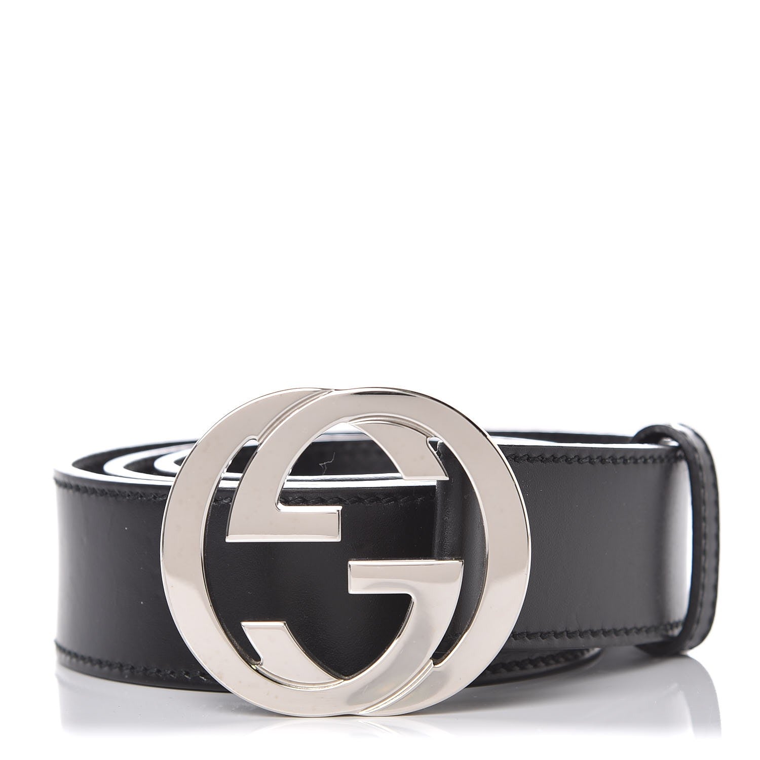 Gucci Calfskin Interlocking G 40mm Belt 90 36 Black 1 of 7