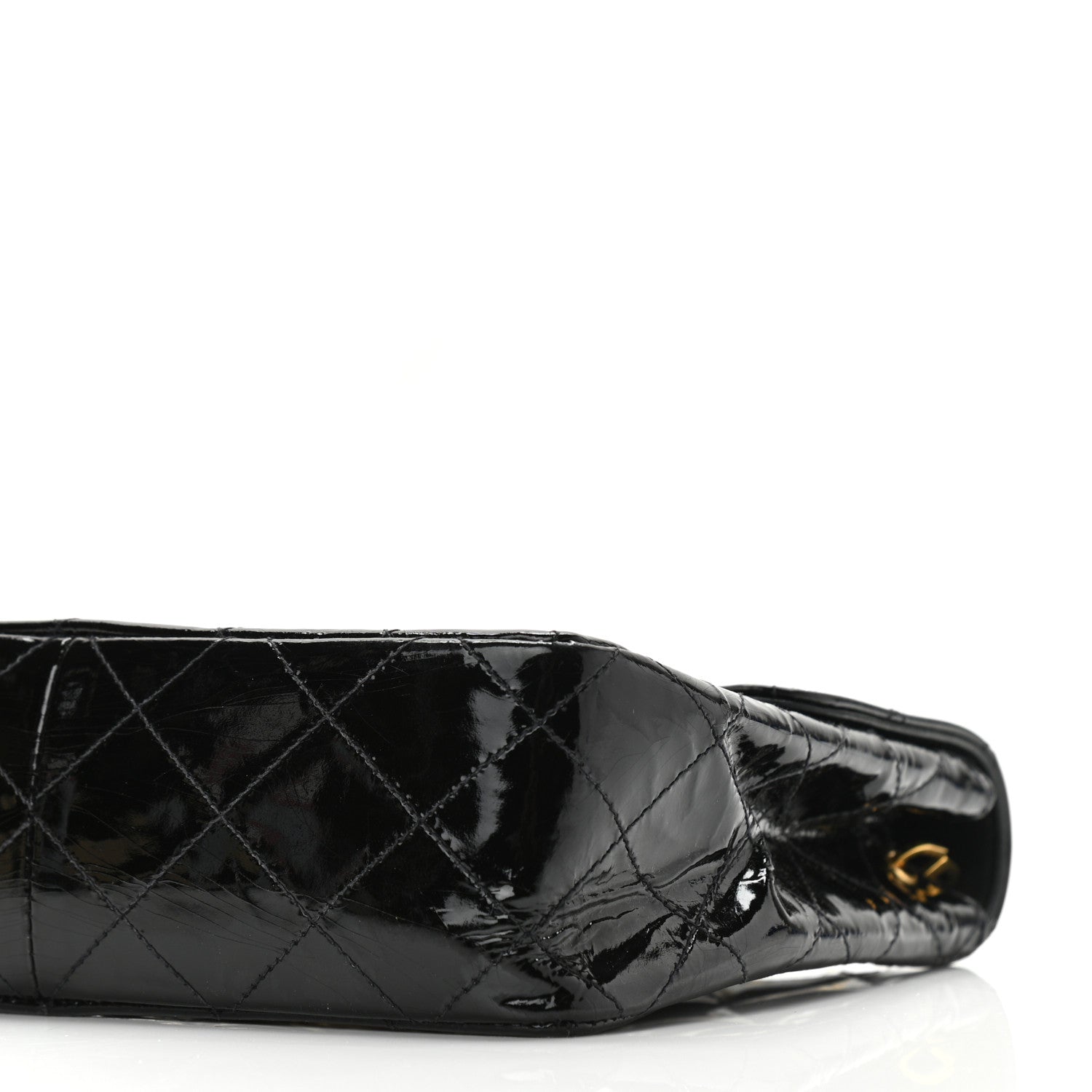 Chanel Patent Quilted Small Single Flap Black 11 of 11
