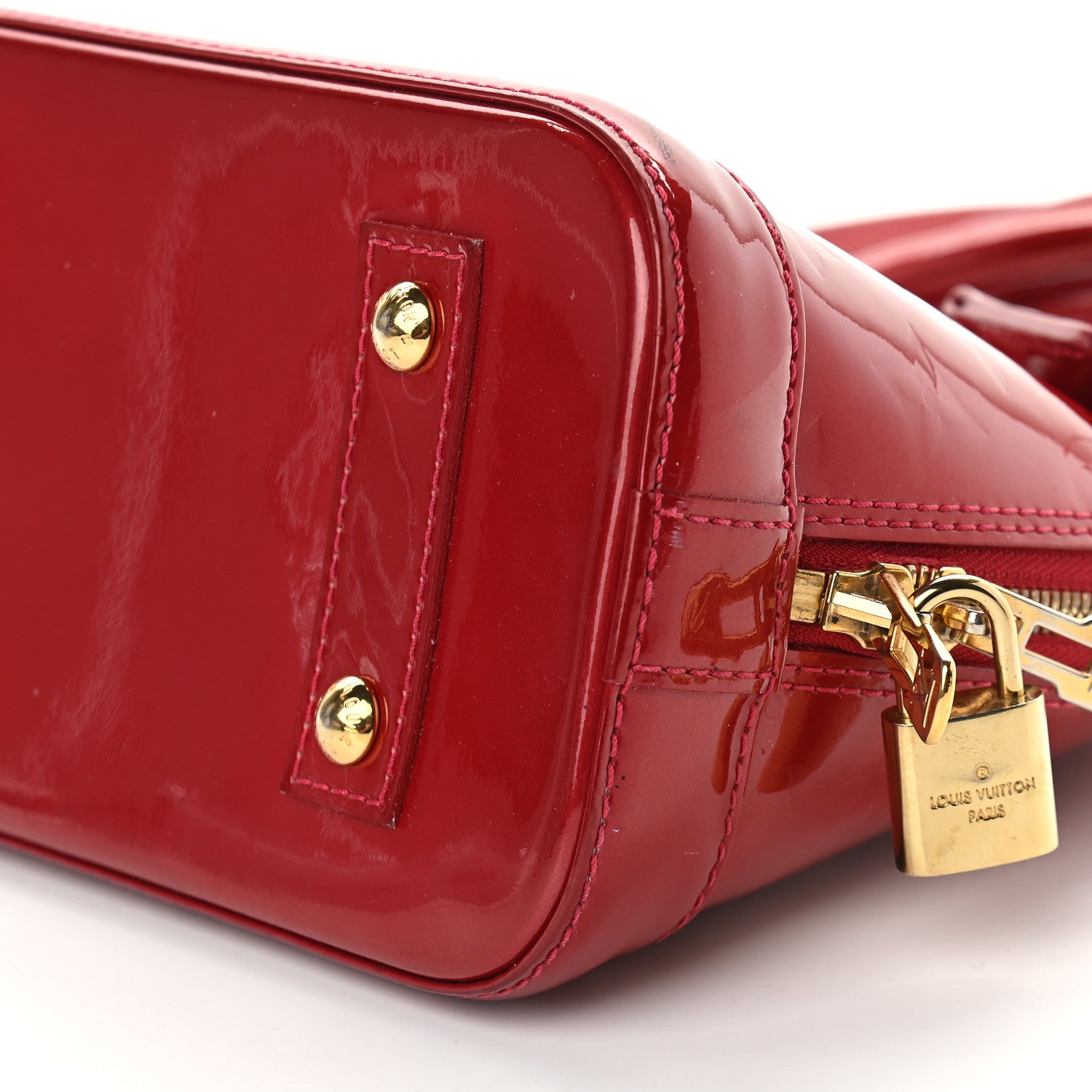 Louis Vuitton Vernis Alma BB Pomme D'Amour 8 of 11