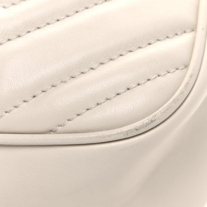 Gucci Calfskin Matelasse Small GG Marmont Chain Shoulder Bag White 12 of 12