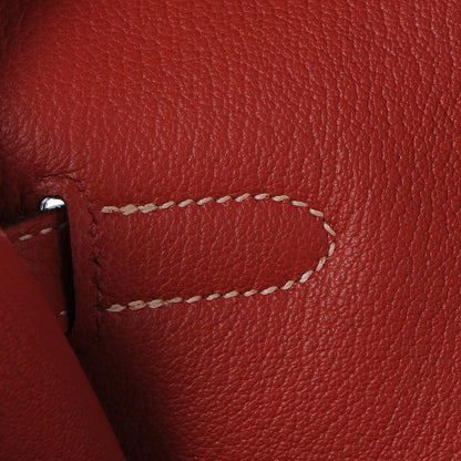 Hermes Taurillon Clemence Birkin 40 Sanguine 10 of 26