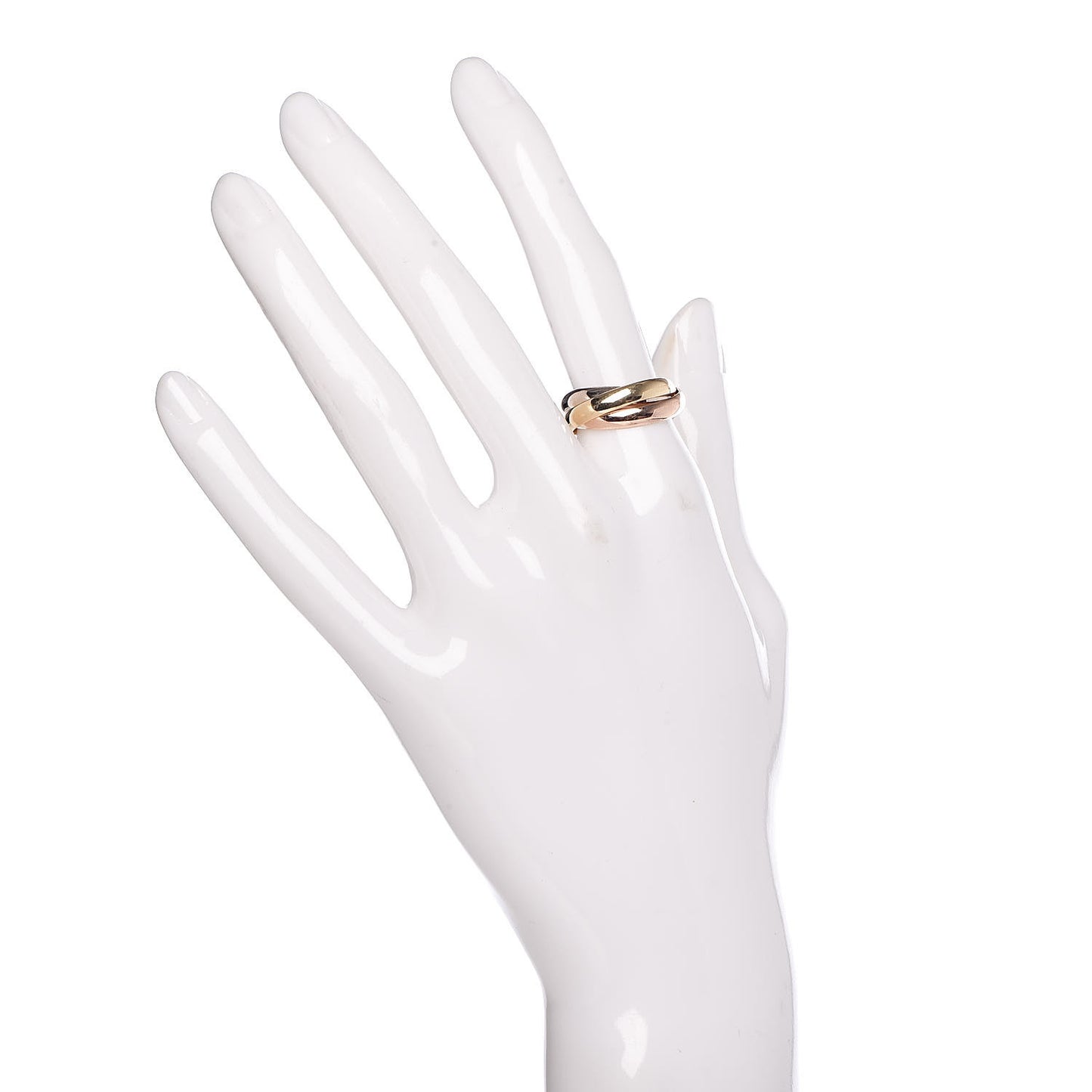 18K Pink Yellow White Gold Classic Les Must De Trinity Ring 52 6