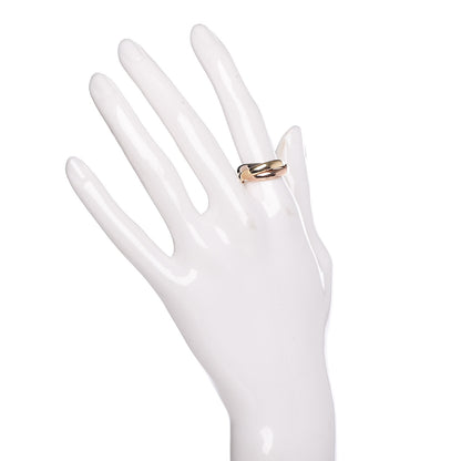 Cartier 18K Pink Yellow White Gold Classic Les Must De Trinity Ring 52 6 2 of 5