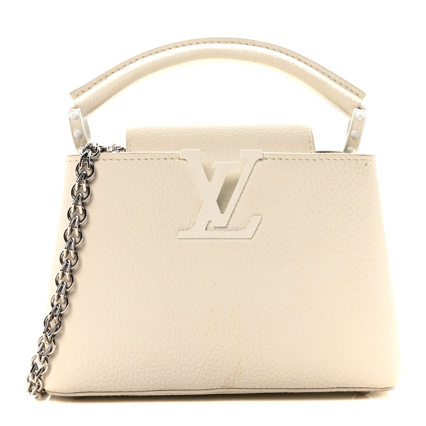 Taurillon Mini Capucines Monochrome  White