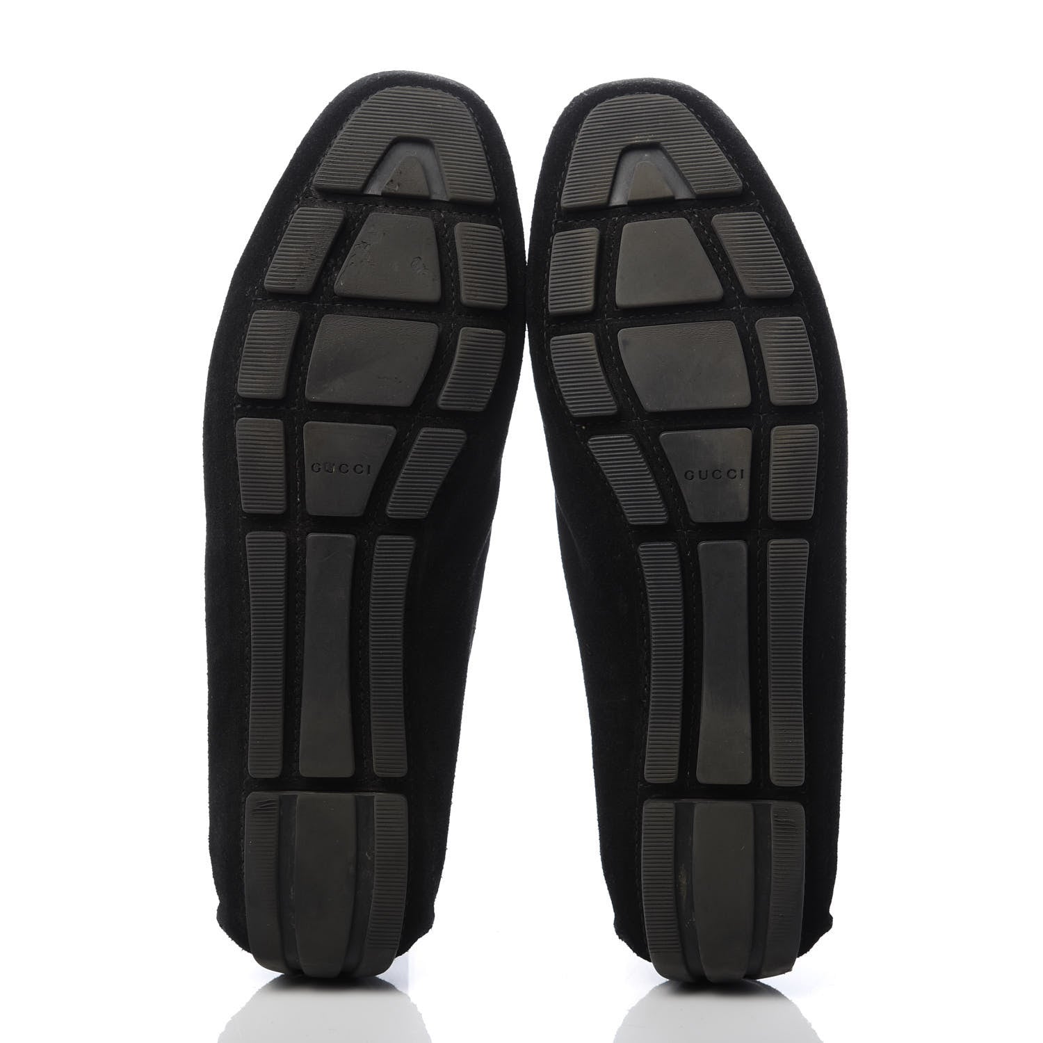 Gucci Suede Womens Horsebit Driver Loafers 38 Black 5 of 10
