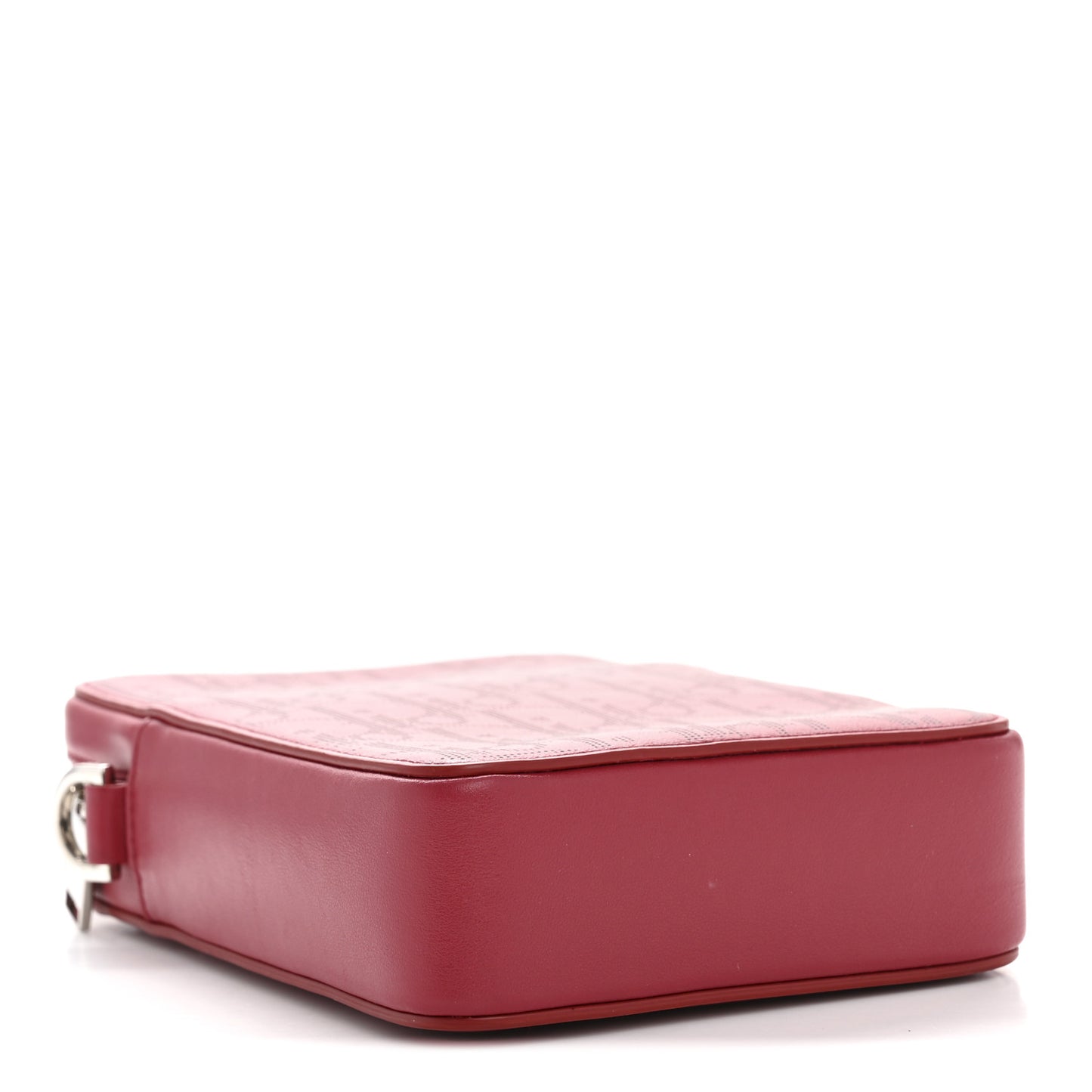 Calfskin Oblique Galaxy Perforated World Tour Messenger Pouch Red White