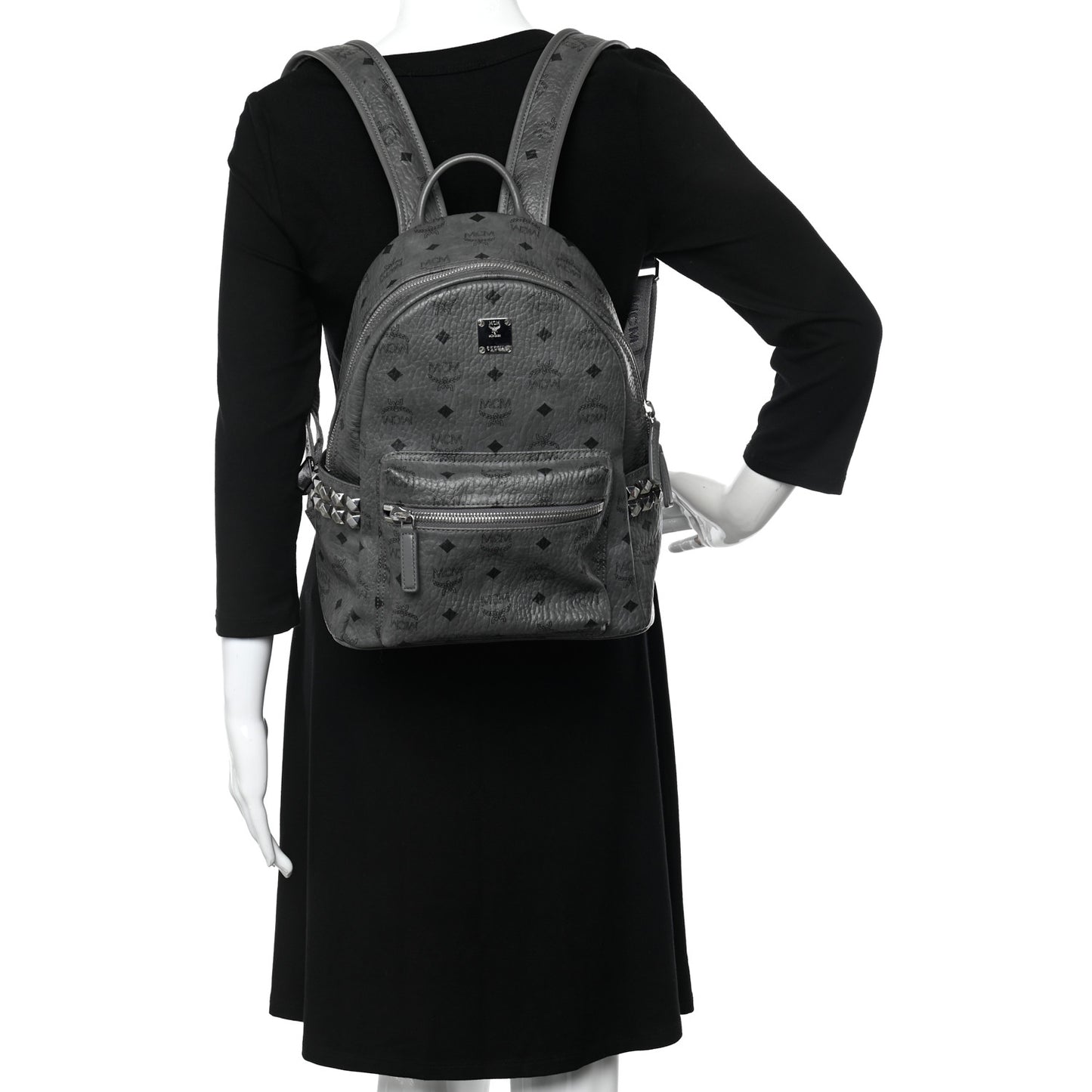 Visetos Small Side Stud Stark Backpack Phantom Grey