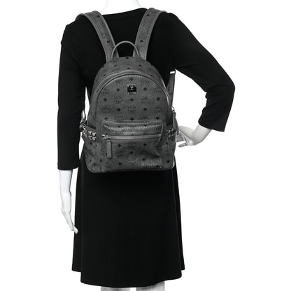 MCM Visetos Small Side Stud Stark Backpack Phantom Grey 2 of 10