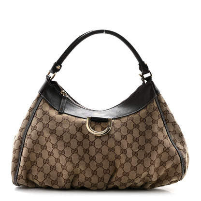 Gucci Monogram Large D Gold Hobo Dark Brown 1 of 17