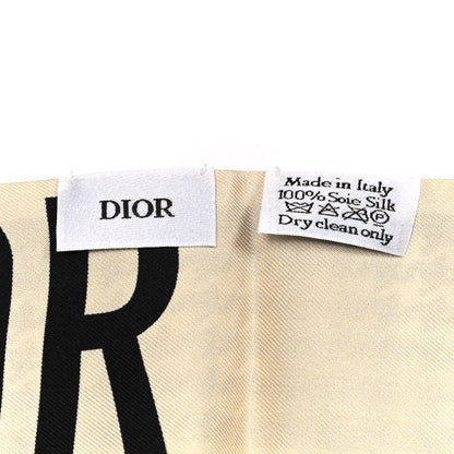 Christian Dior Silk 30 Montaigne Mitzah Scarf Black White 3 of 3