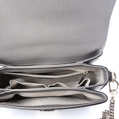 Gucci Dollar Calfskin Interlocking G Top Handle Shoulder Bag Loess 4 of 13
