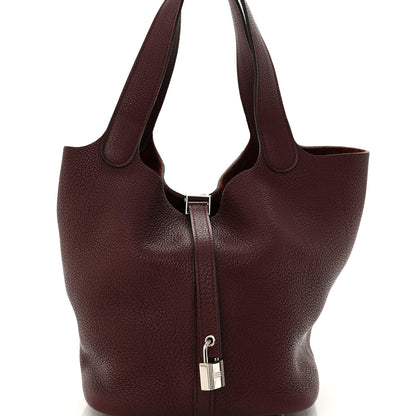 Hermes Taurillon Clemence Picotin Lock 22 MM Rouge Sellier 8 of 10