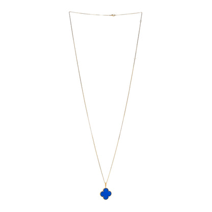 Van Cleef & Arpels 18K Yellow Gold Blue Agate Magic Alhambra Long Necklace 3 of 8