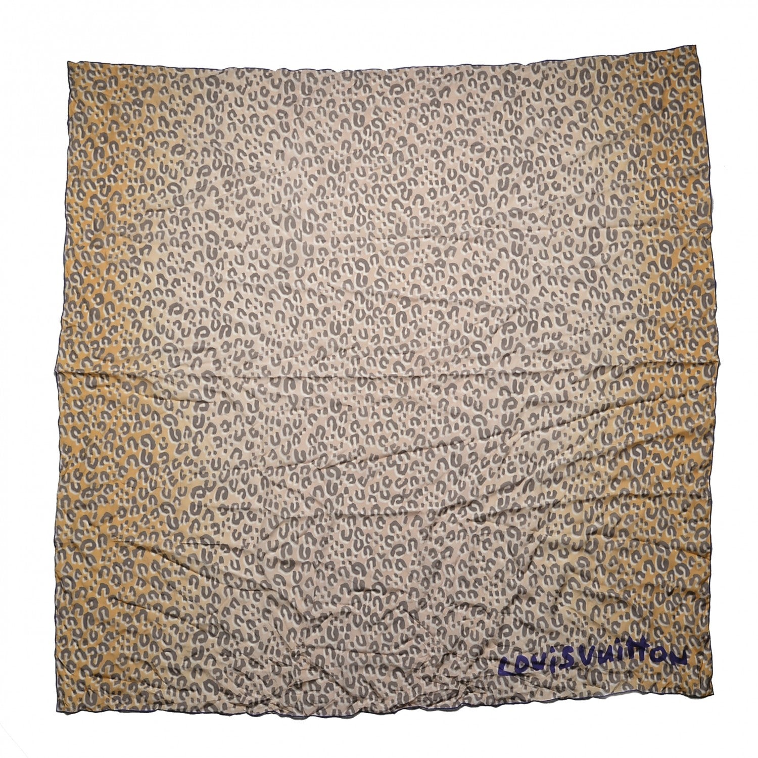 Louis Vuitton Silk Giant Leopard Square Scarf 7 of 7