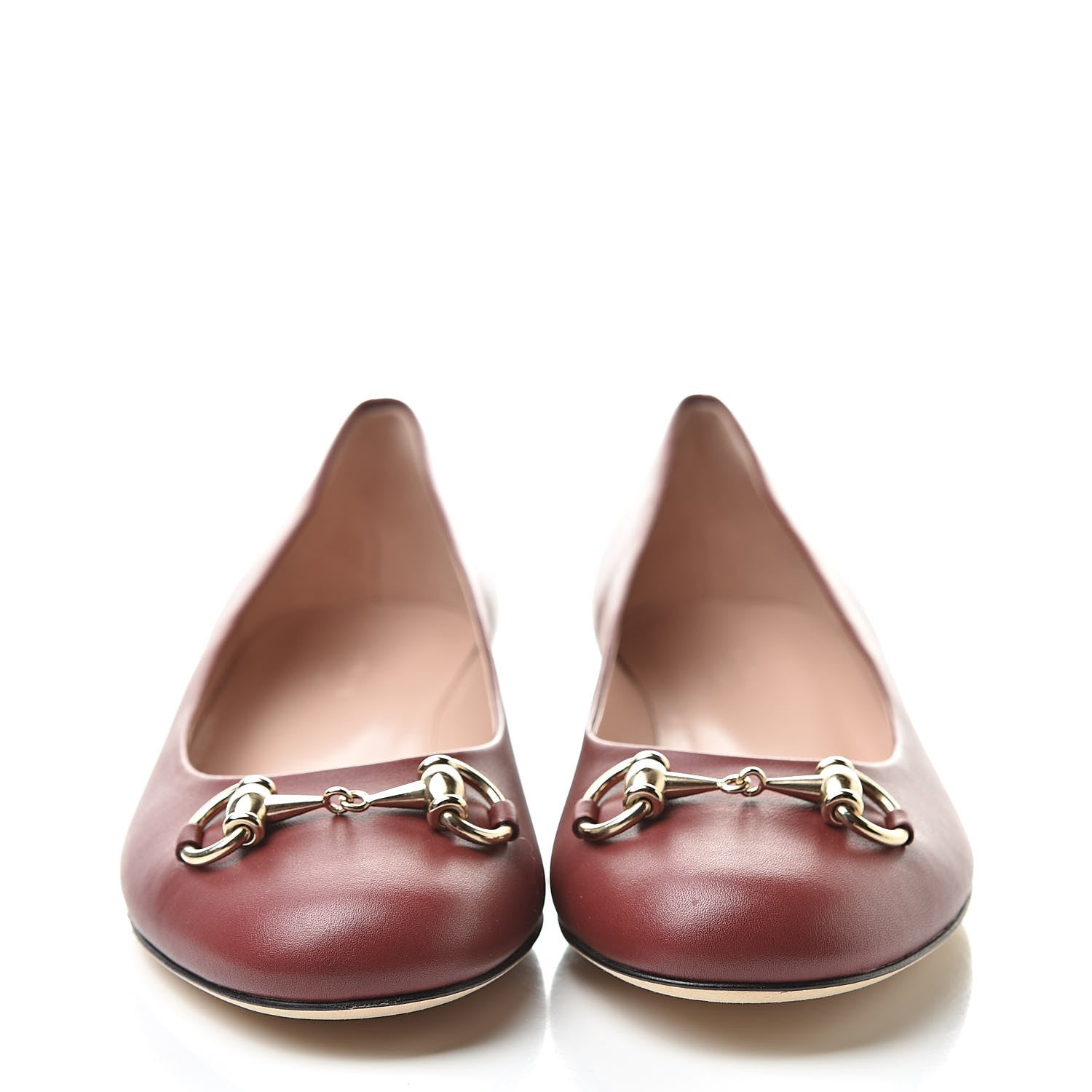 Gucci Calfskin Horsebit Ballerina Flats 37 Red 2 of 8