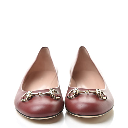 Gucci Calfskin Horsebit Ballerina Flats 37 Red 2 of 8