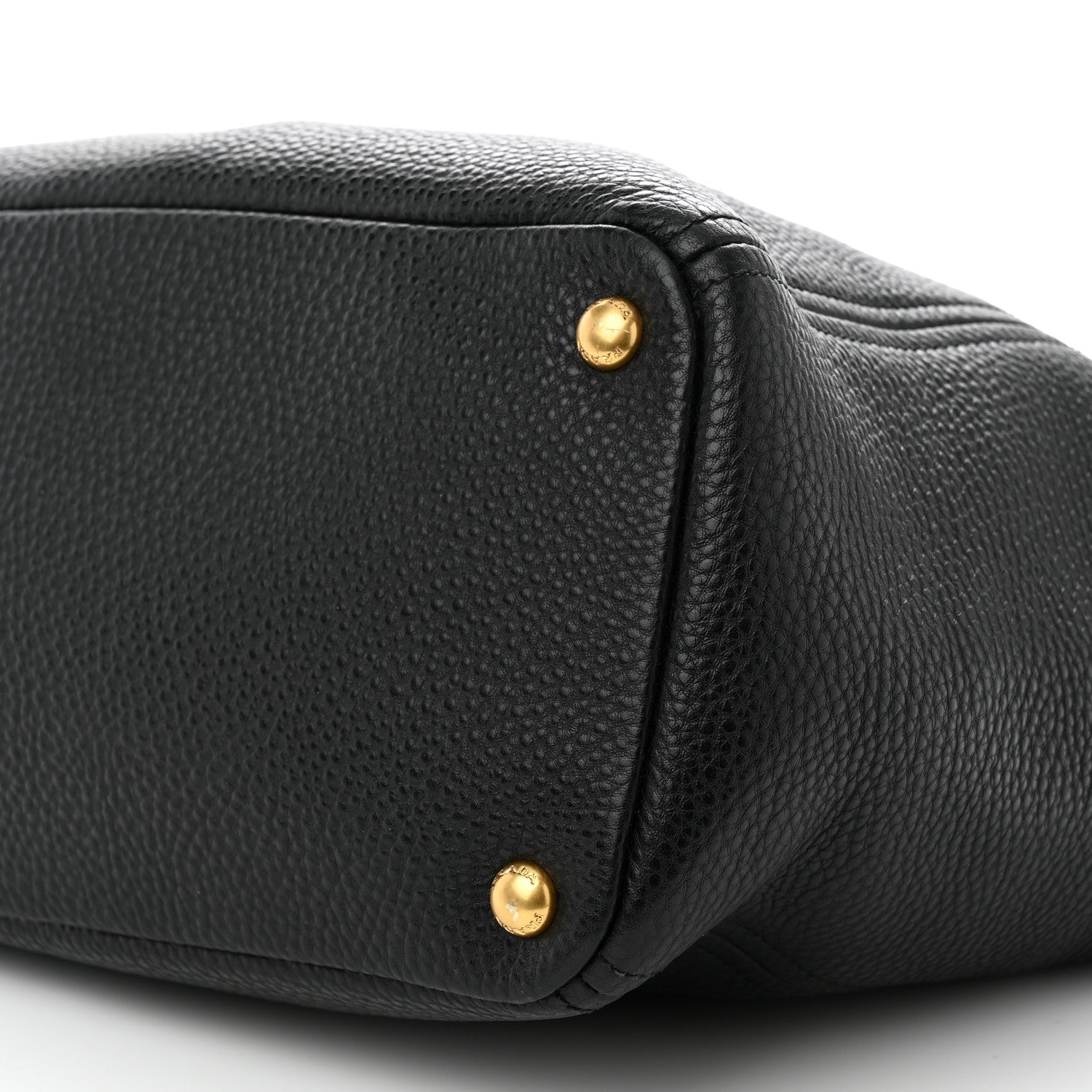 Prada Vitello Daino Side Pocket Tote Black 10 of 10