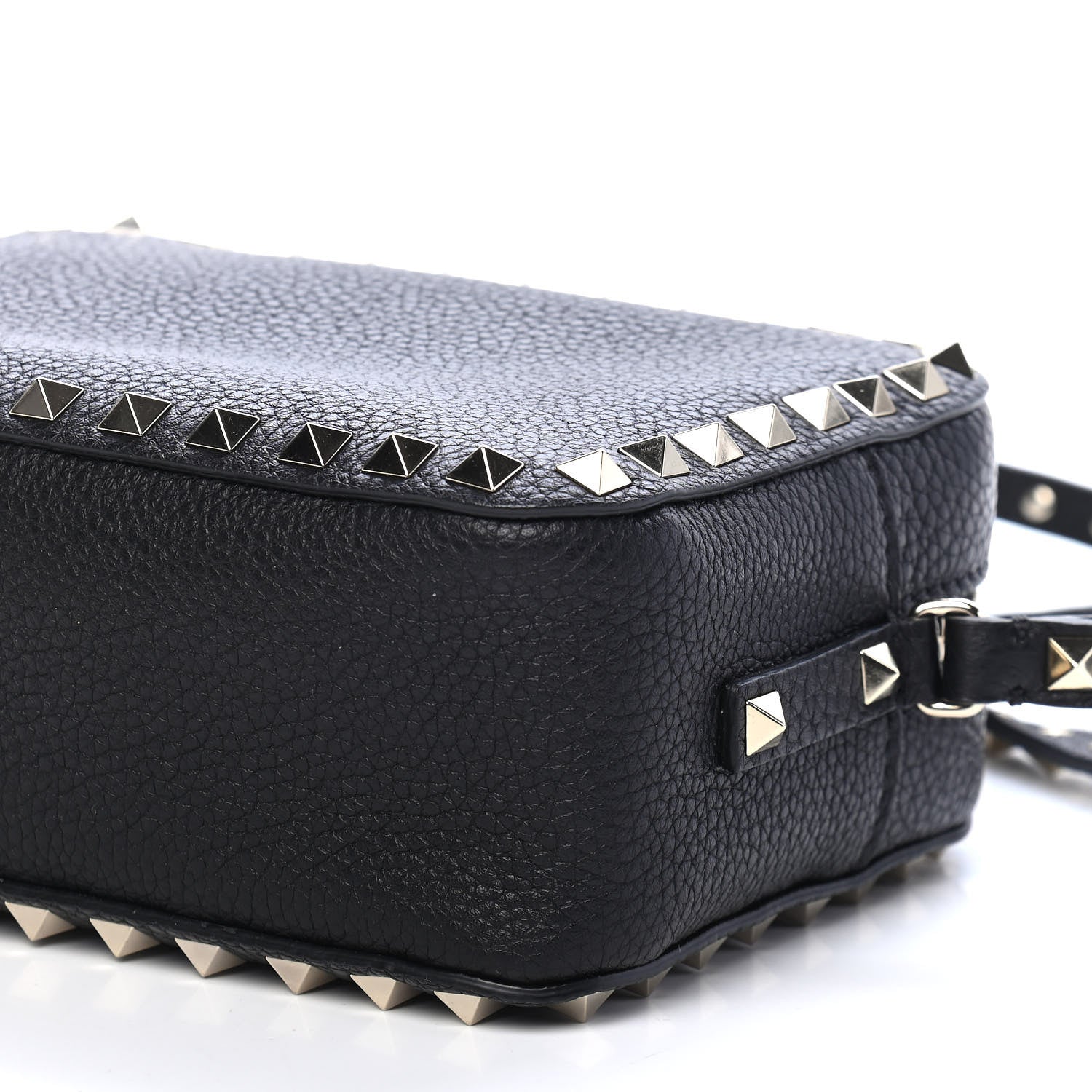 Valentino Garavani Grained Calfskin Rockstud Camera Crossbody Bag Black 8 of 8