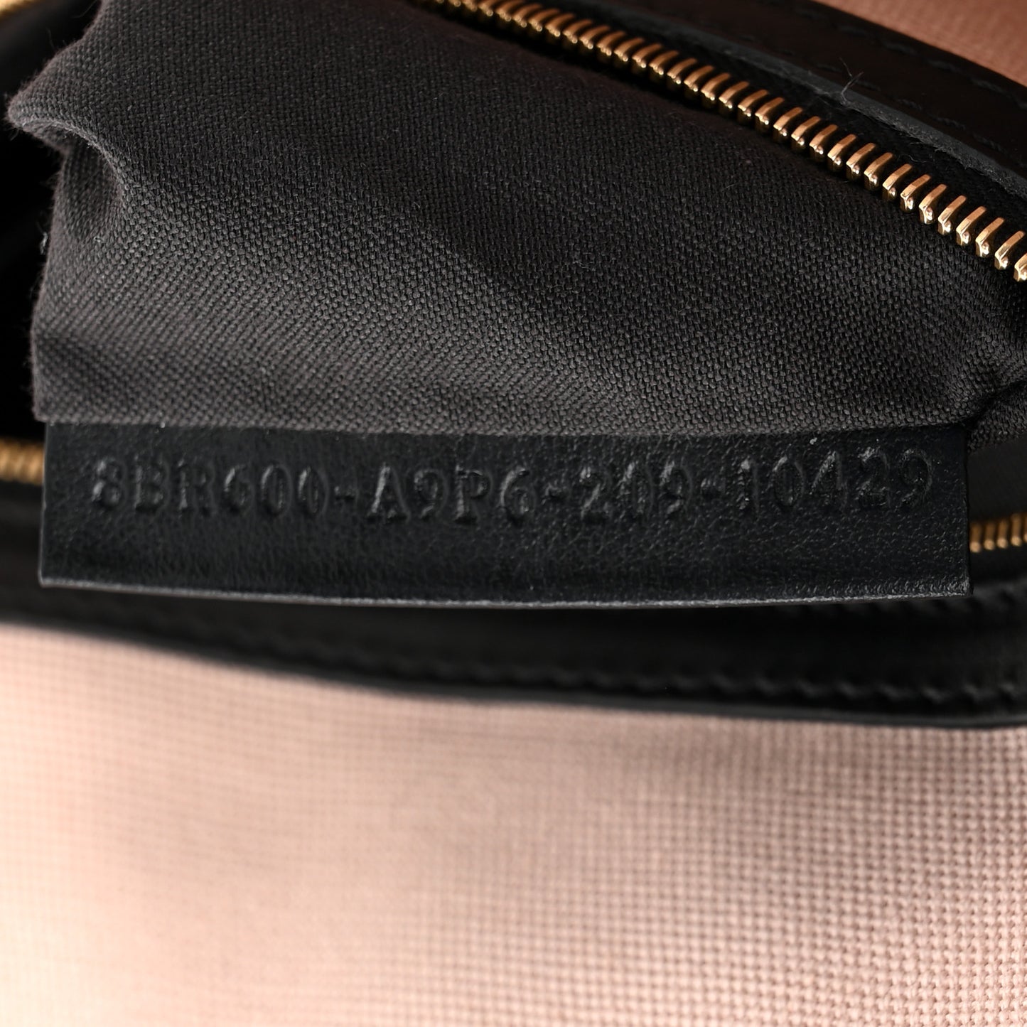 Canvas Vitello King FF Embroidered Baguette Rosa Quarzo Black