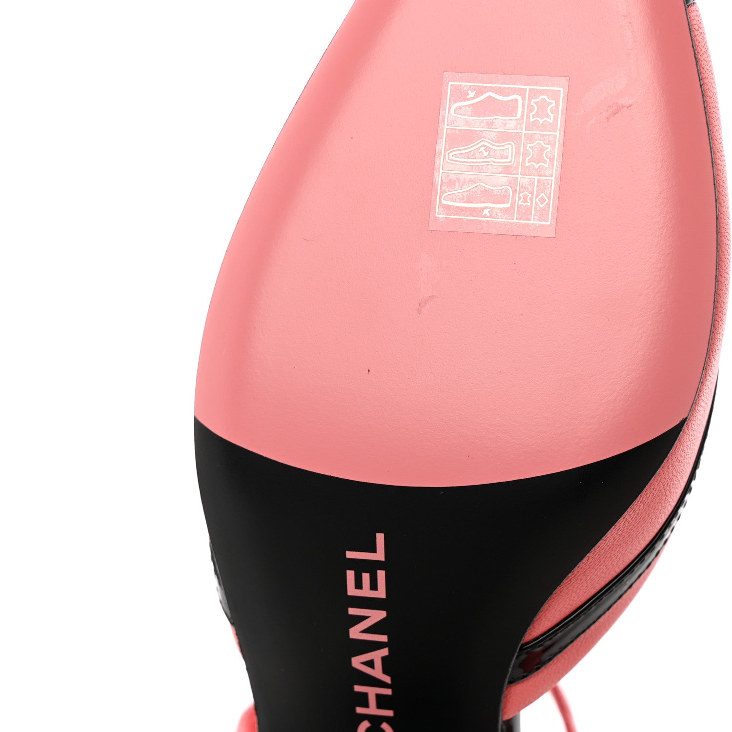 Chanel Iridescent Lambskin Cap Toe CC Slingback Pumps 38 Pink Black 13 of 13