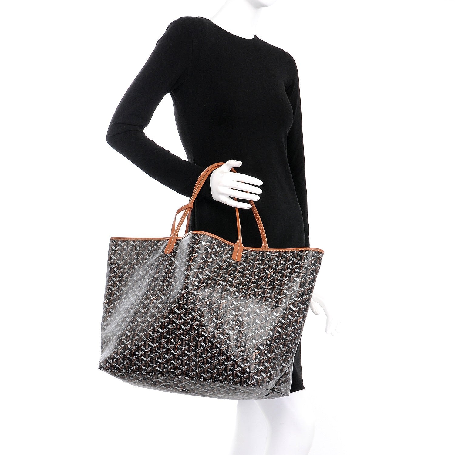 Goyard Goyardine Saint Louis GM Black Gold 2 of 10