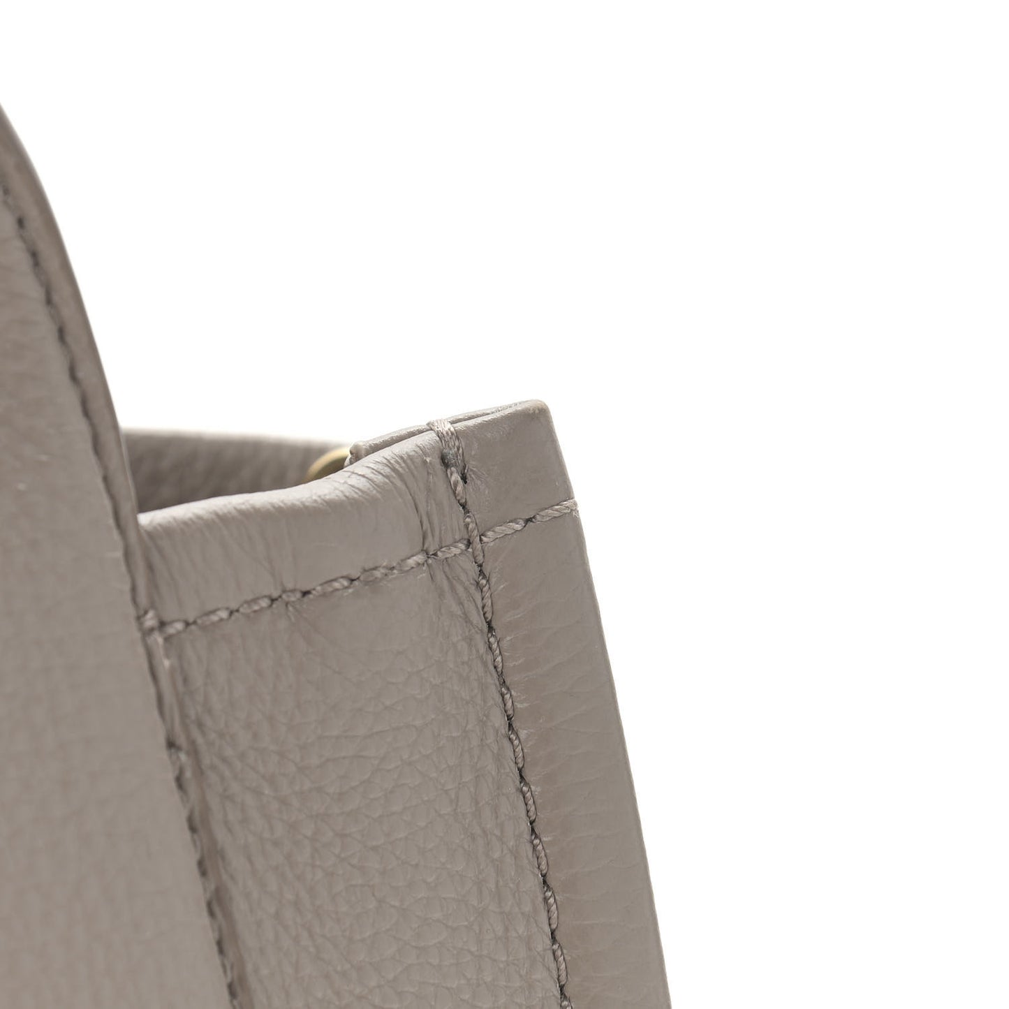 Grained Calfskin Small The Tote Bag Taupe