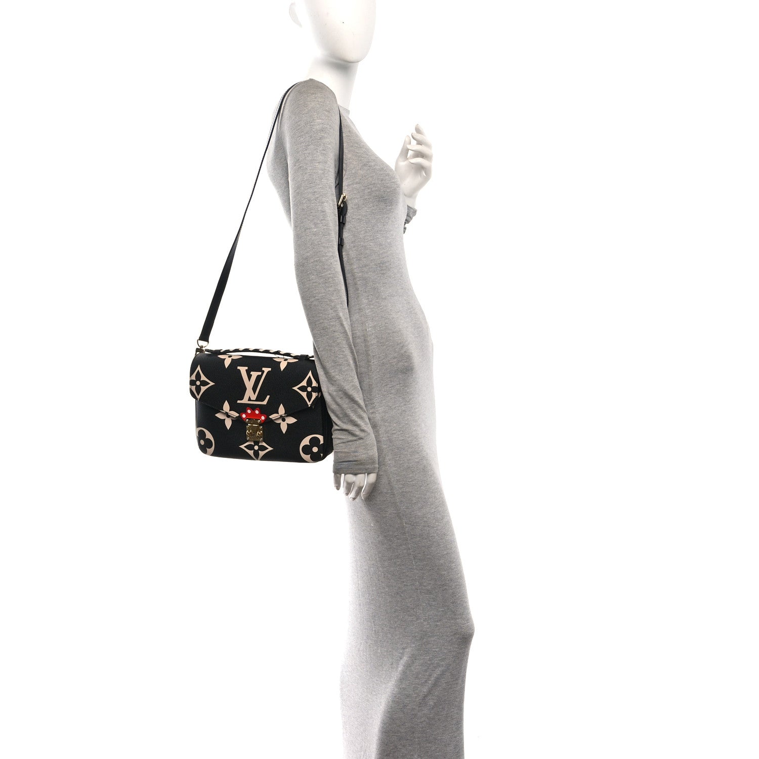 Louis Vuitton Empreinte Monogram Giant Crafty Pochette Metis Black Creme 2 of 10
