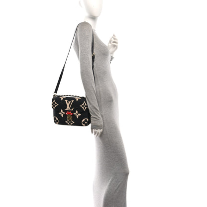 Louis Vuitton Empreinte Monogram Giant Crafty Pochette Metis Black Creme 2 of 10