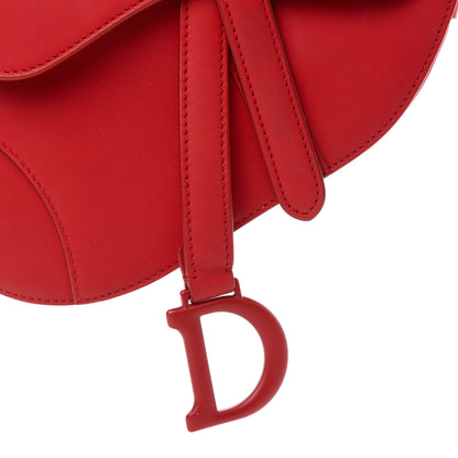 Christian Dior Ultra Matte Calfskin Saddle Bag Red 8 of 11
