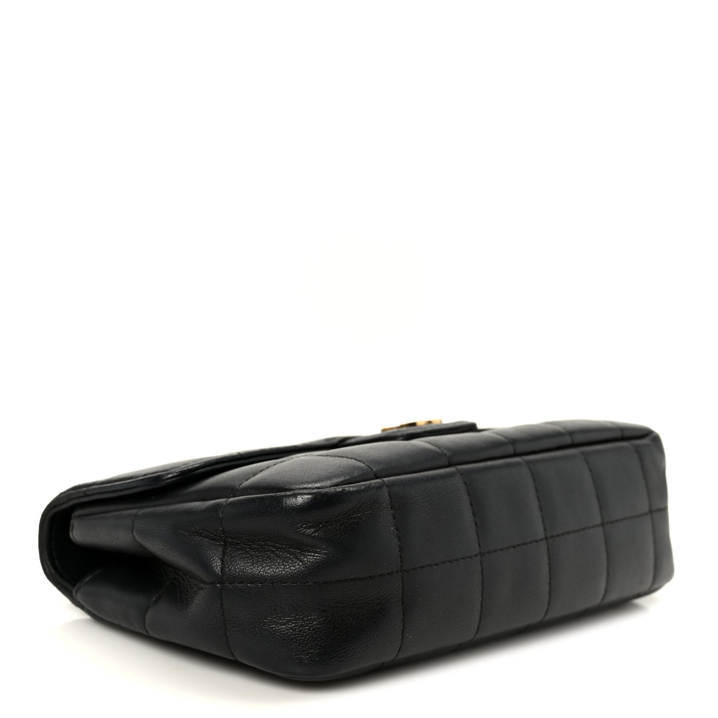 Lambskin Quilted Mini Chocolate Bar Flap Black