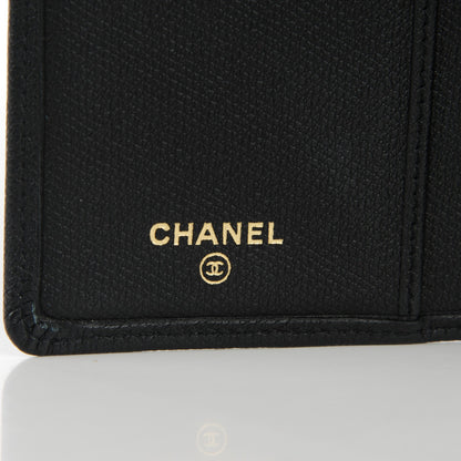Chanel Grained Calfskin CC Button Yen Wallet Black 6 of 9