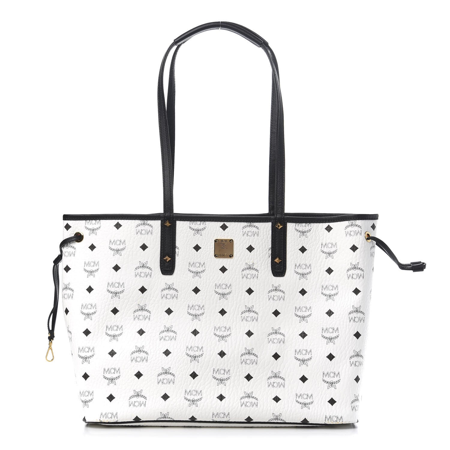 MCM Visetos Medium Project Reversible Shopper Tote White 1 of 22