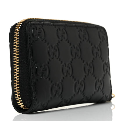 Gucci Guccissima Zip Around Card Case Black 3 of 9