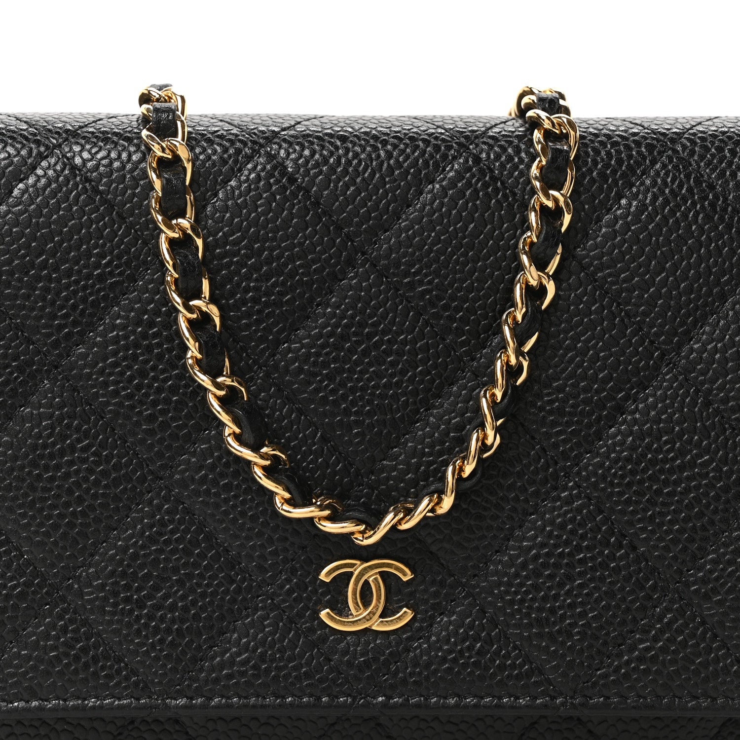 Chanel Caviar Quilted Wallet on Chain WOC Black 9 of 11