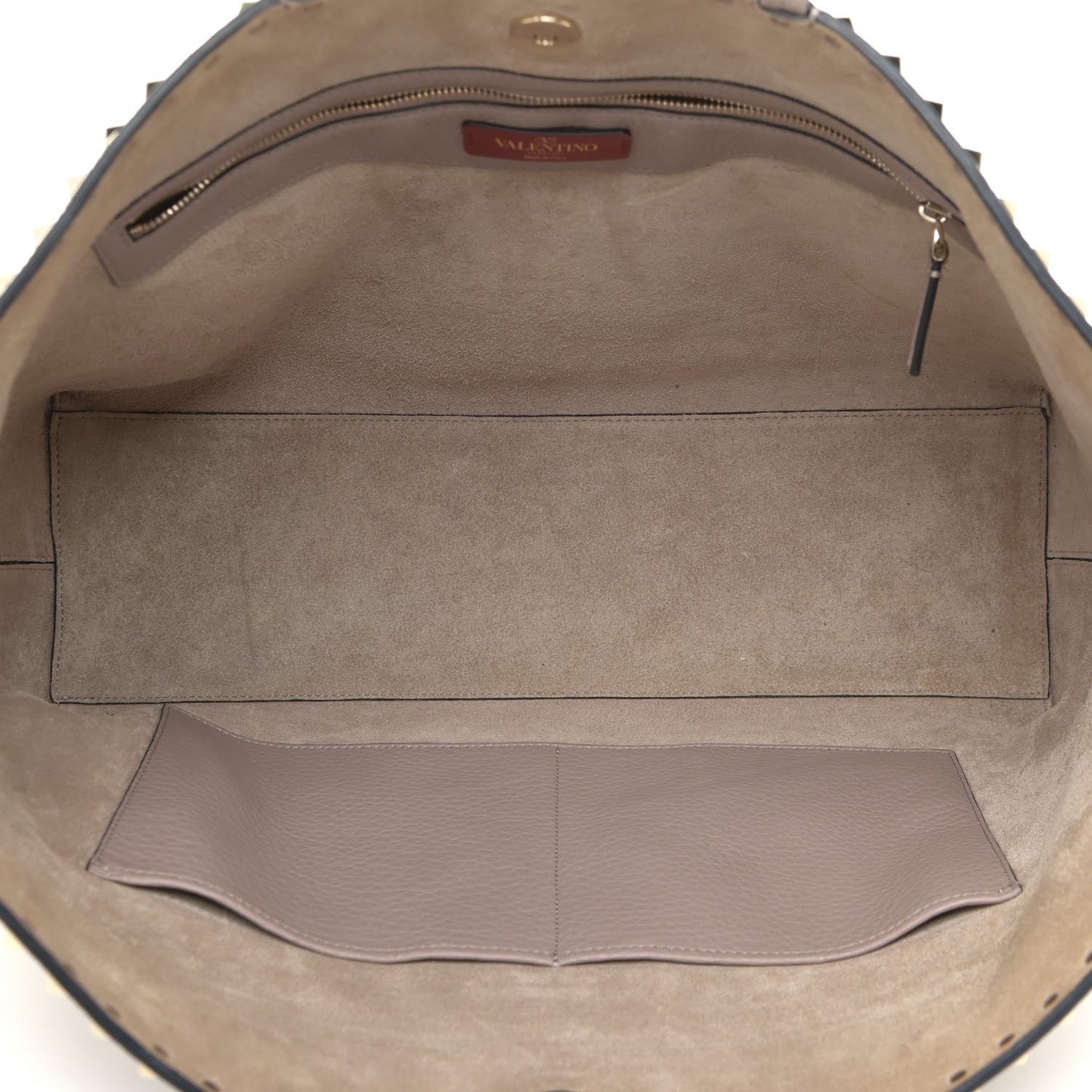 Valentino Garavani Grained Calfskin Rockstud Shoulder Tote Poudre 5 of 13