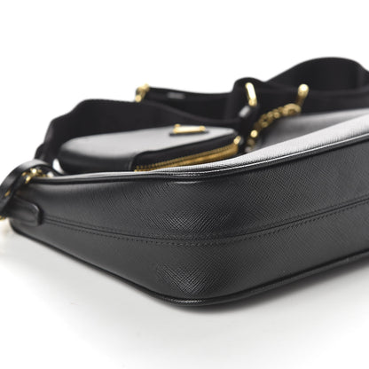 Prada Saffiano Lux Re-Edition 2005 Shoulder Bag Black 6 of 9