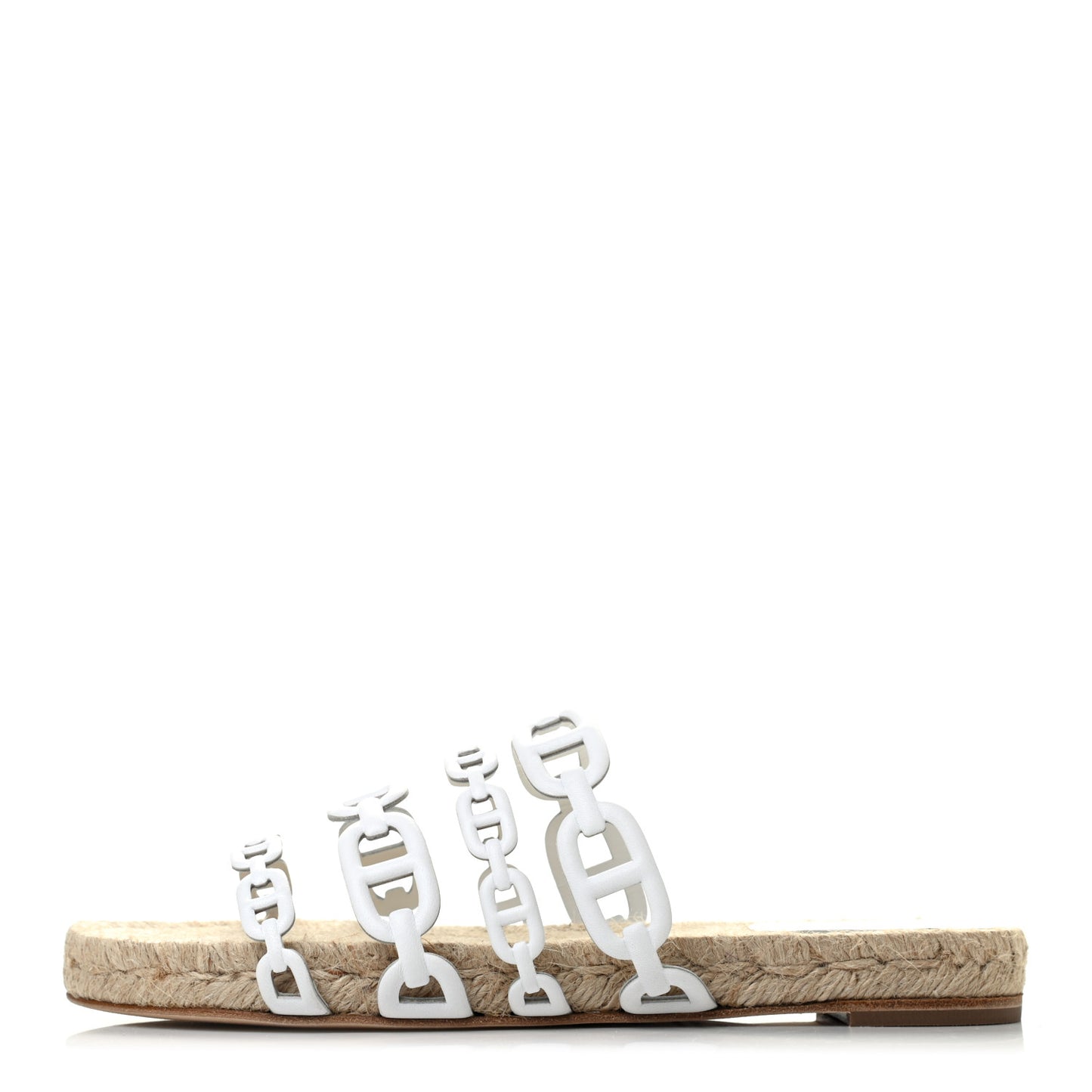 Nappa Ancone Espadrille Sandals 36 White Naturel