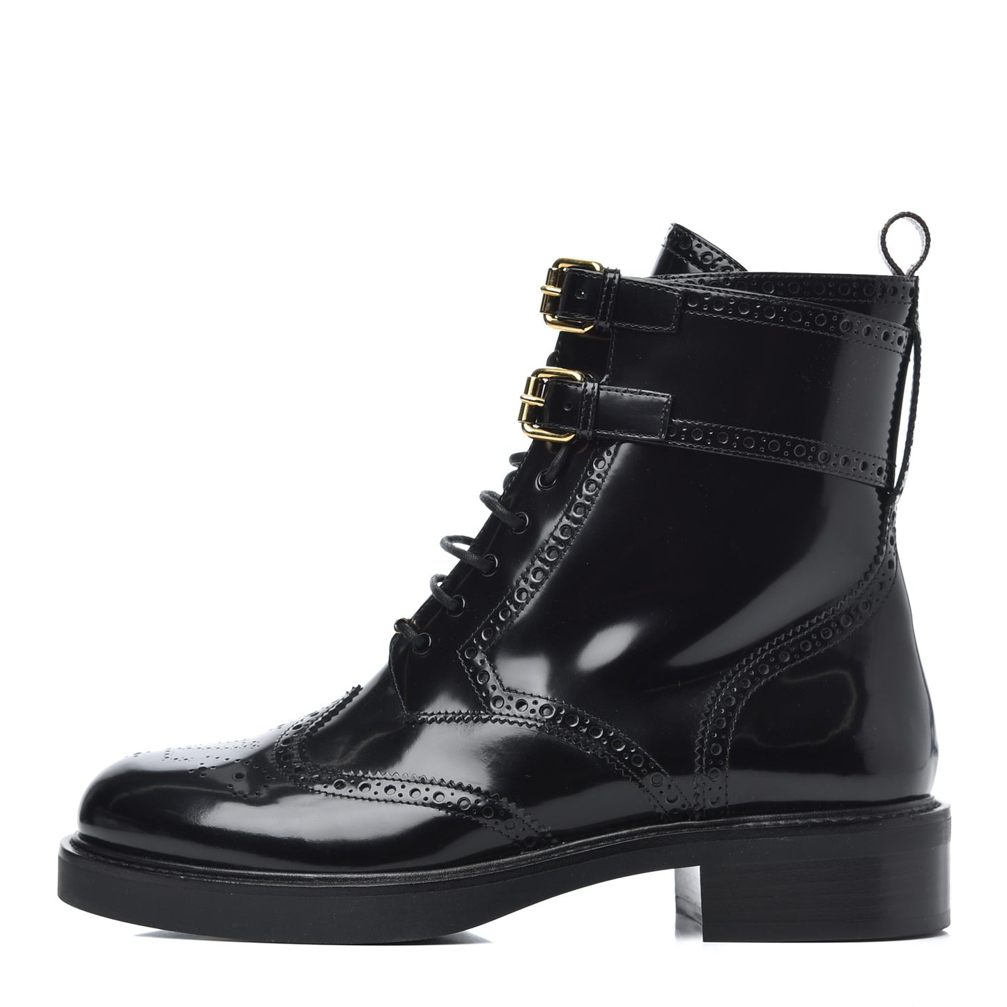 Glazed Calfskin Midtown Ankle Boots 41 Black