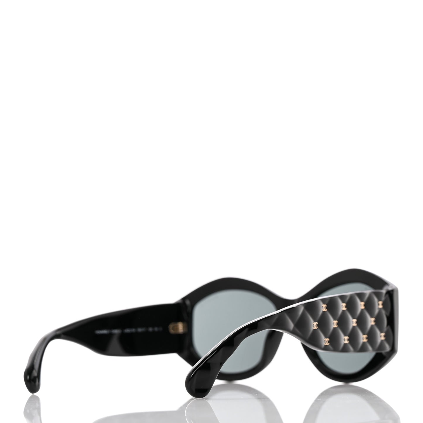 Acetate Quilted CC Sunglasses 5486-A Black