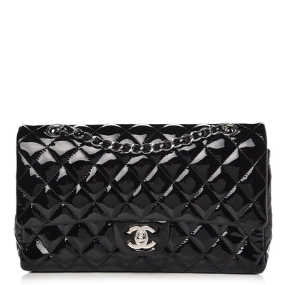 Chanel Patent Quilted Medium Double Flap Black 1 of 10