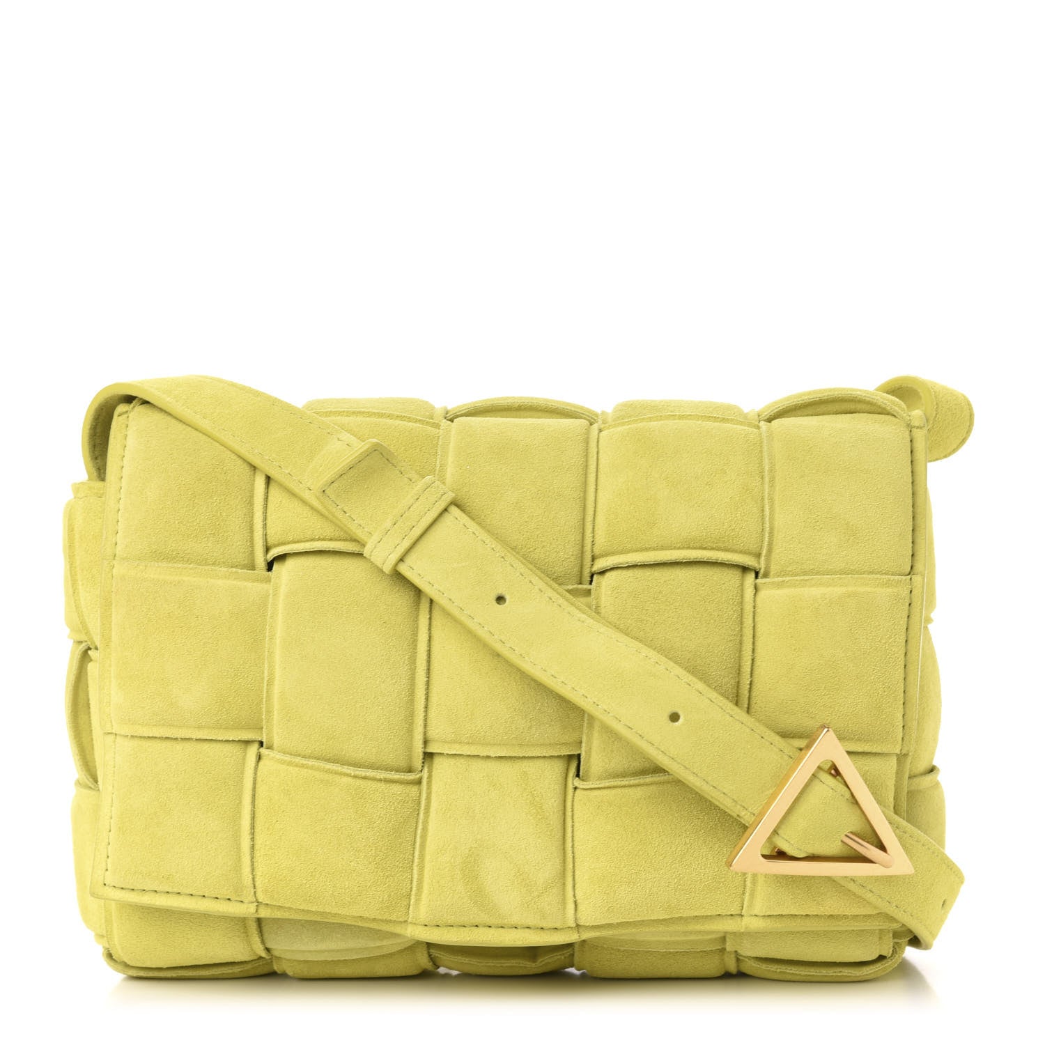 Bottega Veneta Suede Calfskin Maxi Intrecciato Padded Cassette Crossbody Bag Kiwi 1 of 9