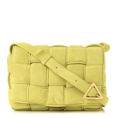 Bottega Veneta Suede Calfskin Maxi Intrecciato Padded Cassette Crossbody Bag Kiwi 1 of 9