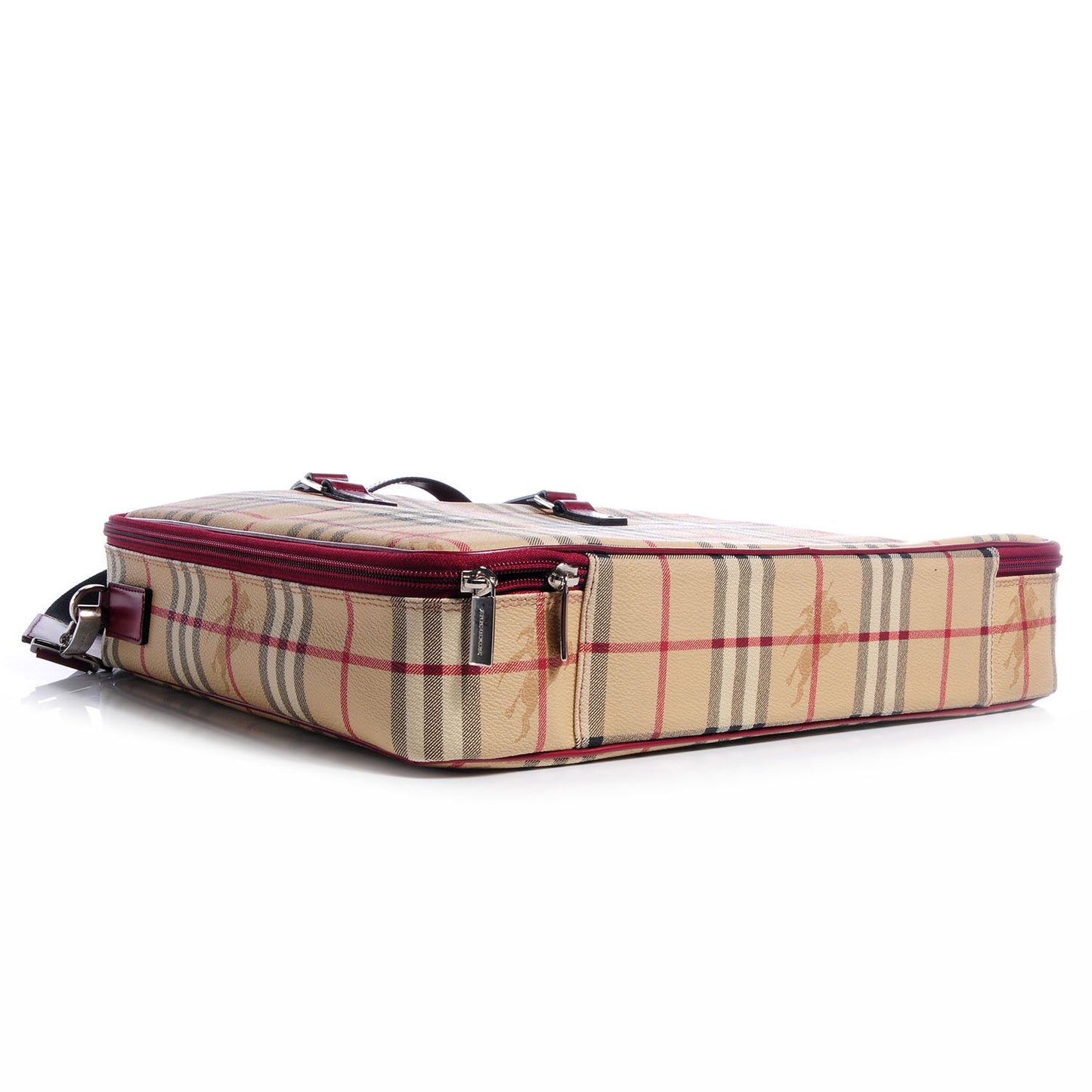 Haymarket Check Small Laptop Case Red